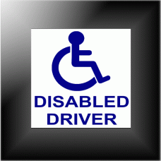 1 x Disabled Driver Sticker - Disability Car Sign